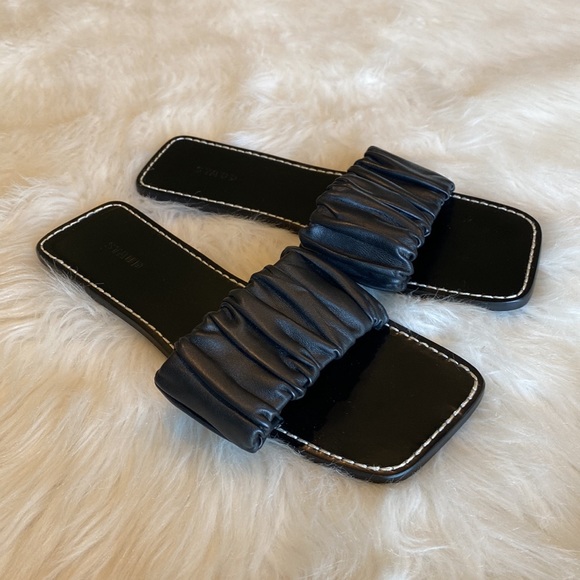 STAUD Nina Flat Ruched Slide Sandal - Picture 10 of 10